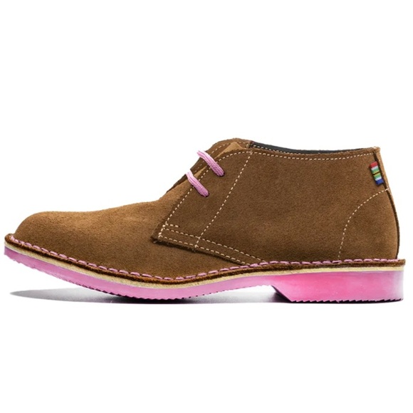 VELDSKOEN WOMEN'S HERITAGE PINK SOLE SUEDE LEATHER HANDCRAFTED BOOT SIZE 9 - Picture 1 of 8